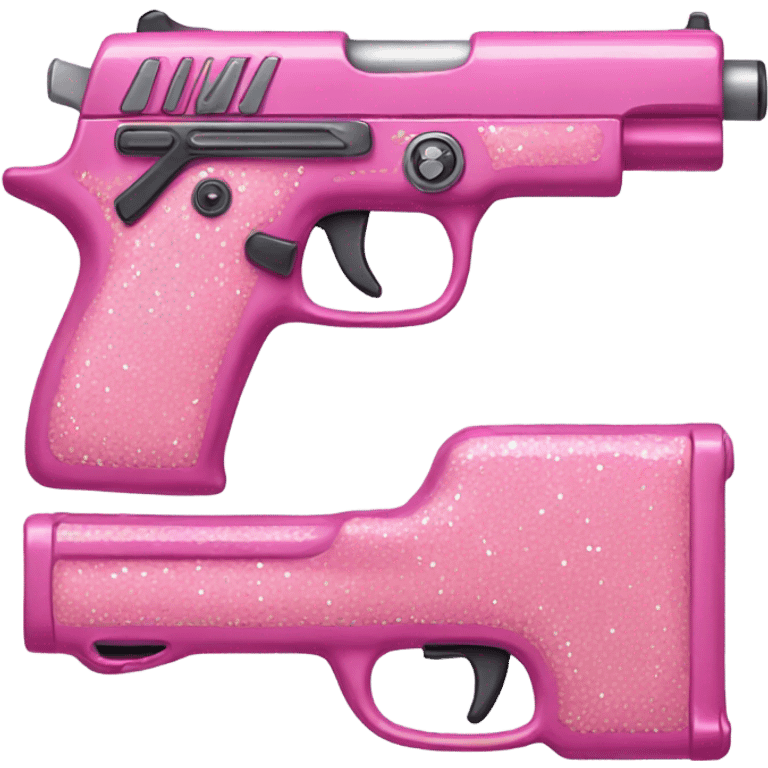 pink bling gun emoji