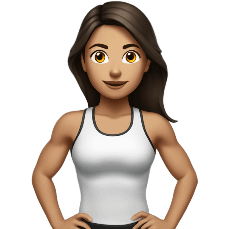 Brunette girl crossfit emoji