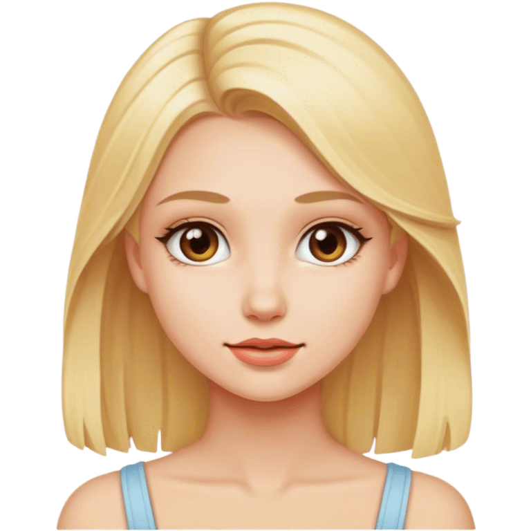 Beautiful blonde girl  emoji