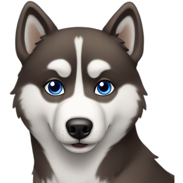 Husky different eyes one blue one brown emoji