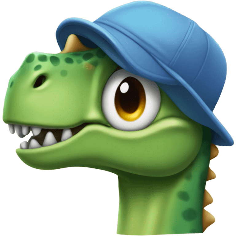 Dinosaurio con gorro emoji