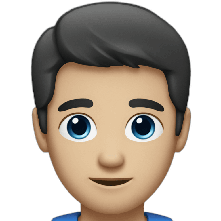 Men-with-blue-eyes-and-short-black-hair emoji