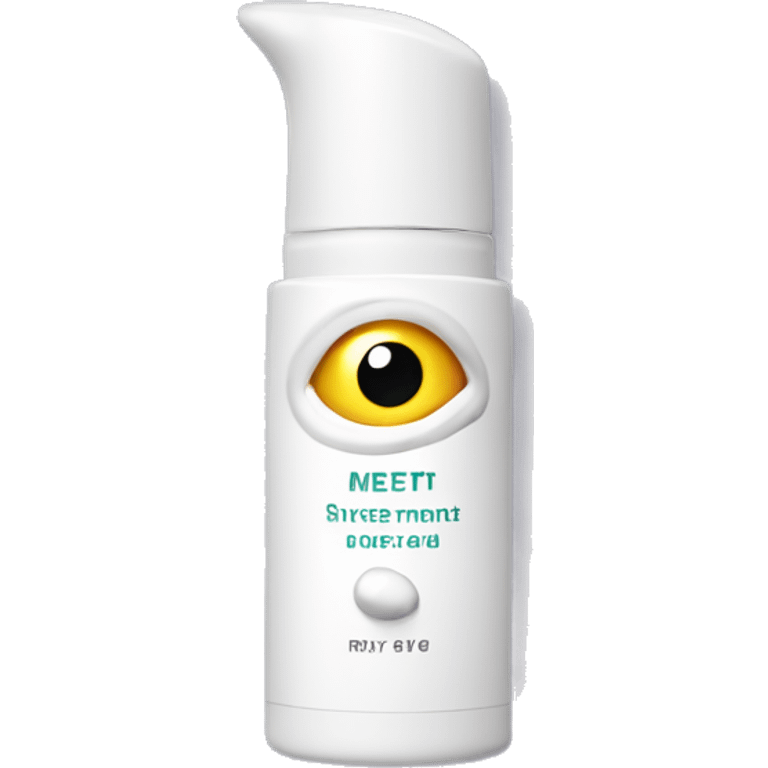 eye cream bottle with label emoji