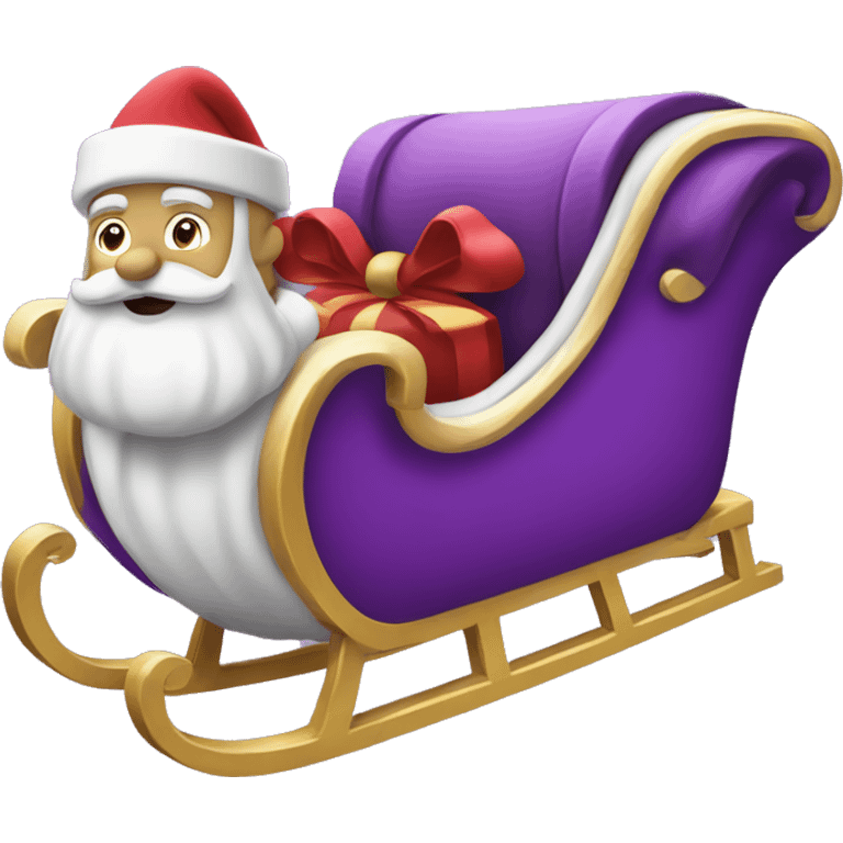 Purple Santa’s sleigh  emoji