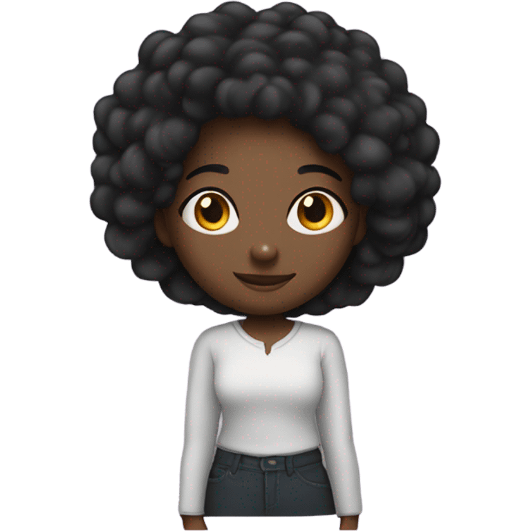 Black Girl faced the other way emoji