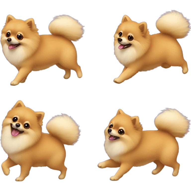 Pomeranian dancing emoji