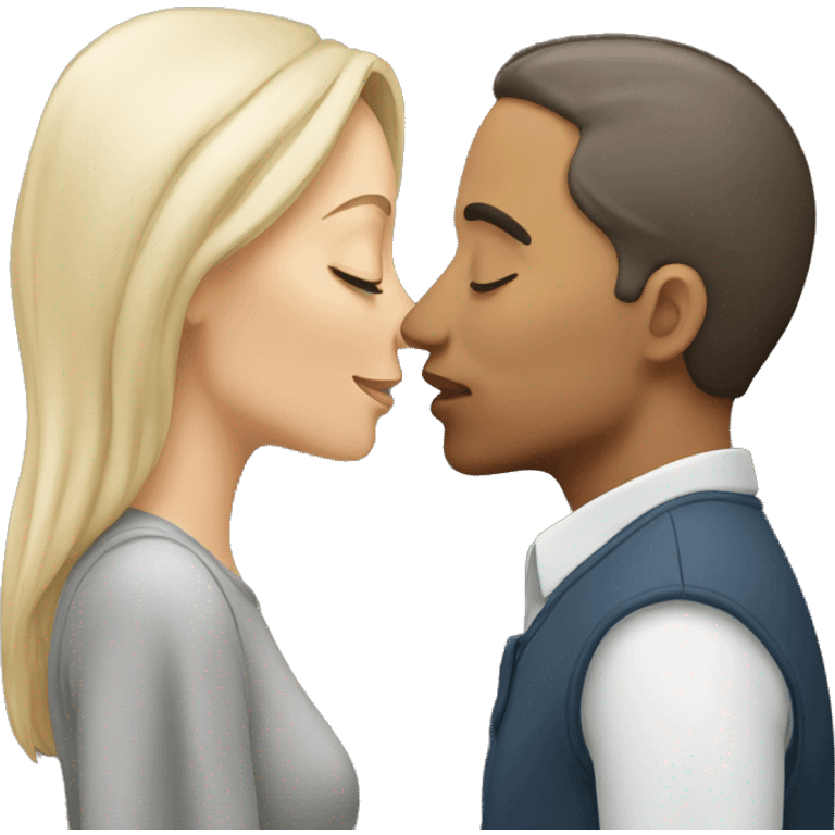 Woman and man kissing emoji