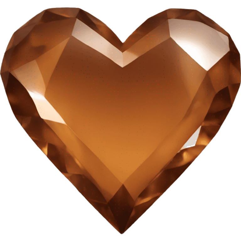 Brown crystal heart emoji