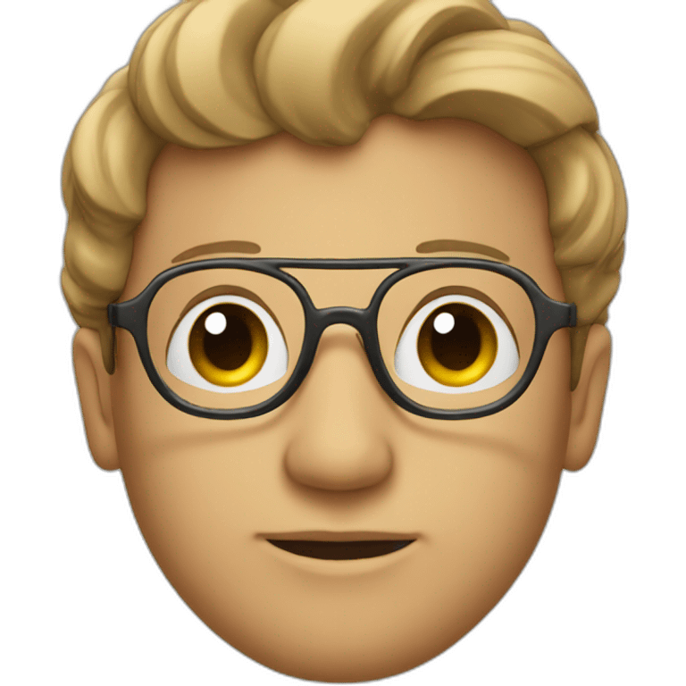 closeup of a face wearing glasses made out of airplanes emoji