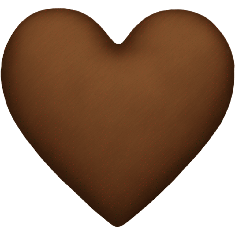 Brown flannel heart  emoji