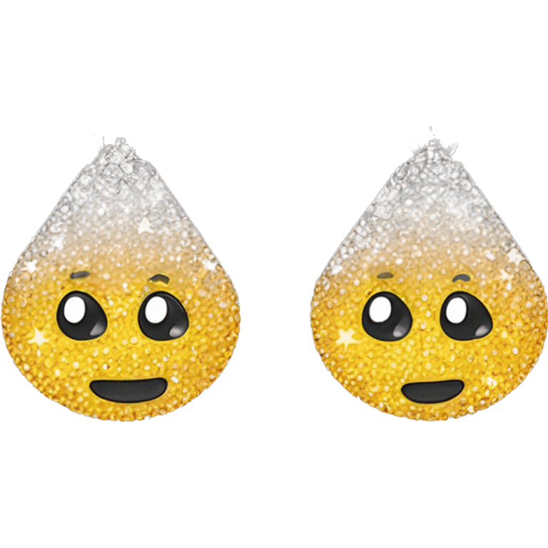 crystal earrings covered with stars emoji