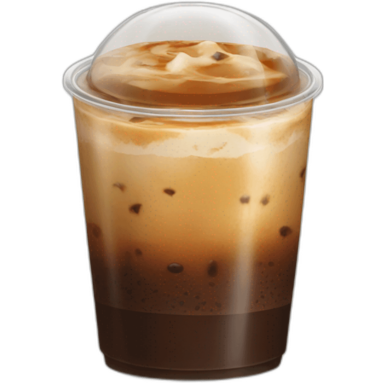 Dome lid iced coffee emoji