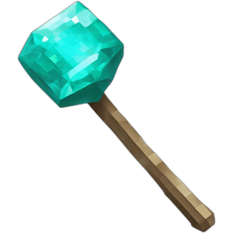 among us form with minecraft diamond pickaxe emoji