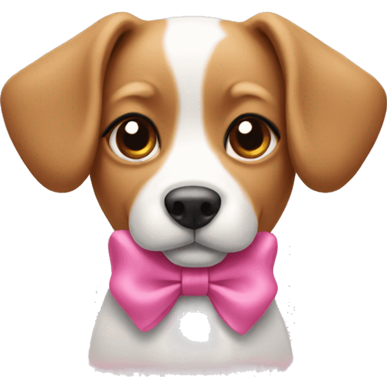 dog with pink bow emoji