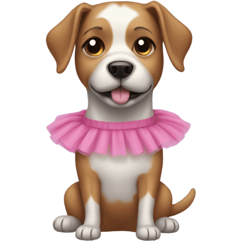 Dog with a tutu emoji