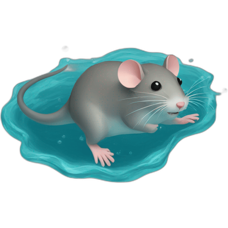 rat is swimming emoji