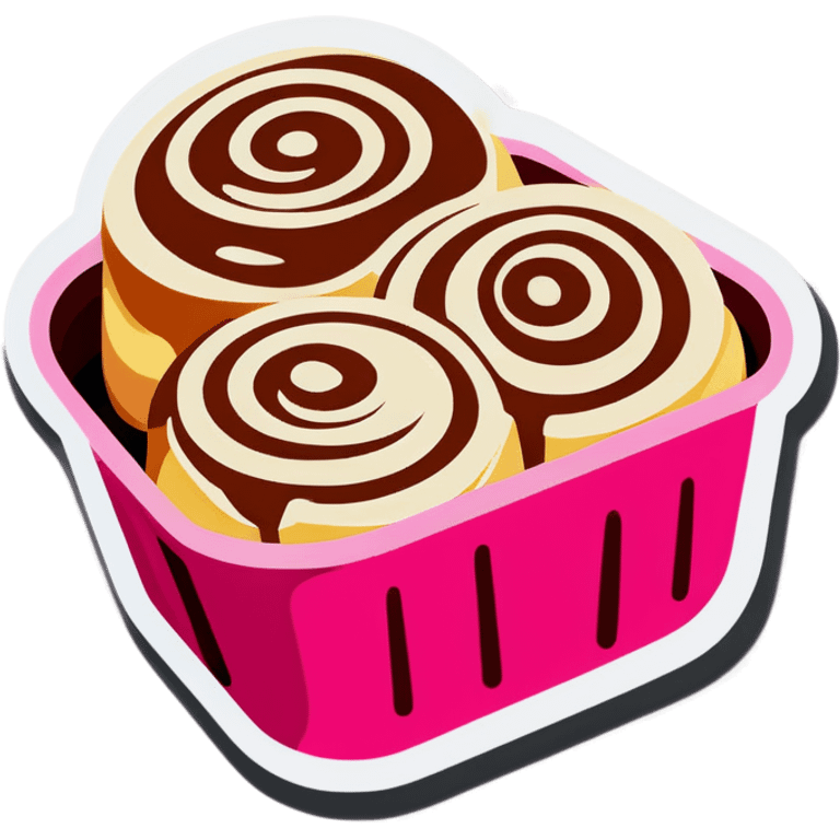 Cinnamon rolls pink emoji