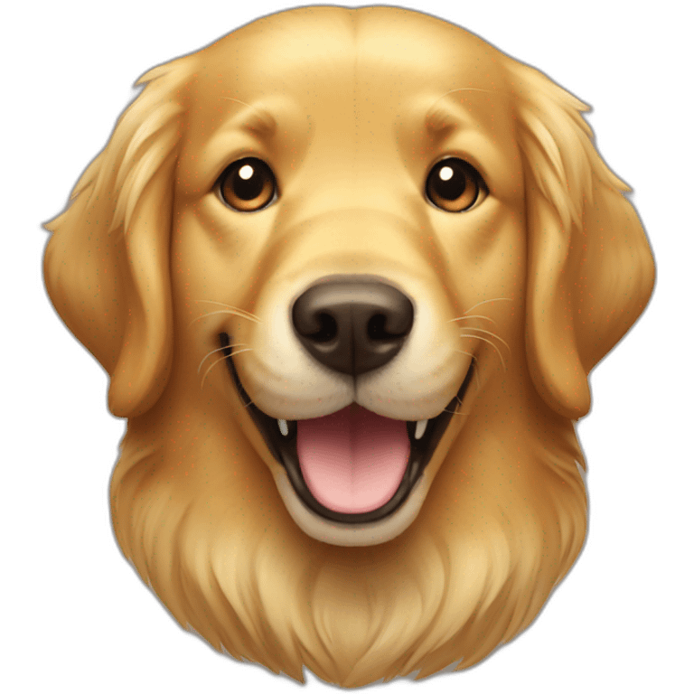 golden retriever smileing emoji