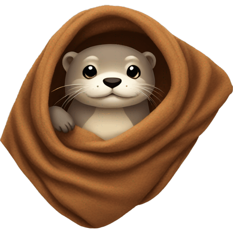 otter cozy in blanket emoji