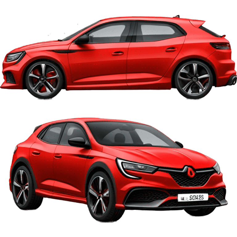 Coche megane R26 rojo emoji