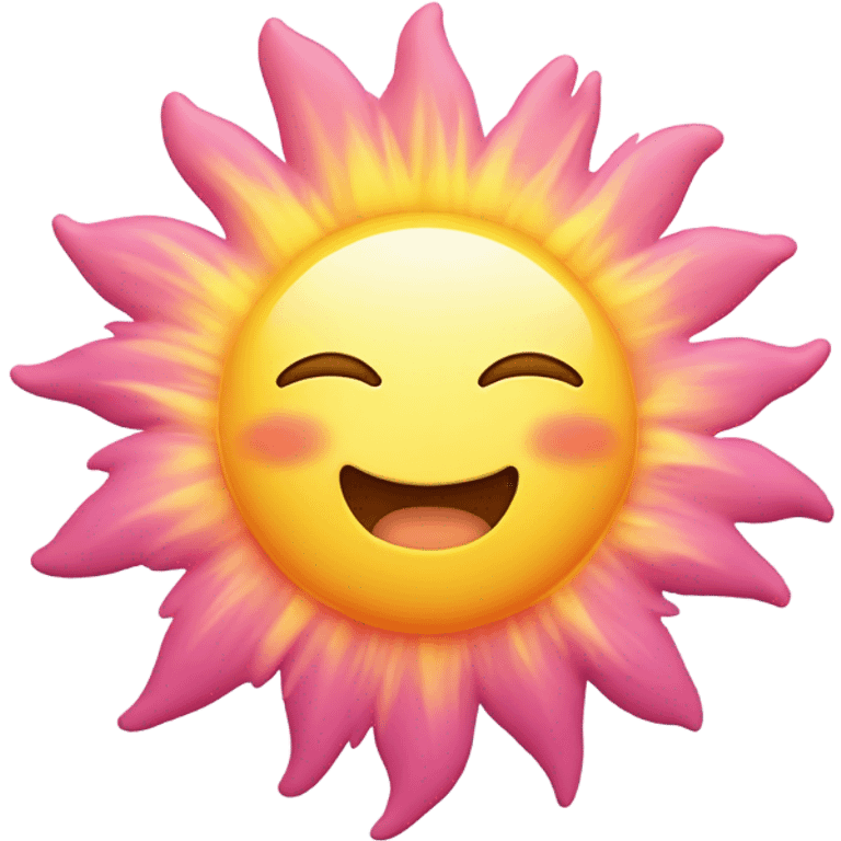 Sun and pink cloud emoji