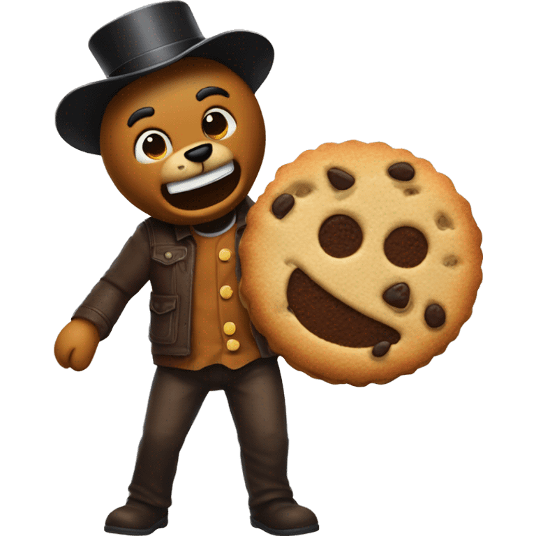 freddy fazbear with a cookie emoji