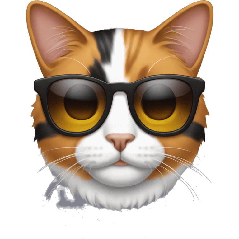 calico Cat with sunglasses emoji