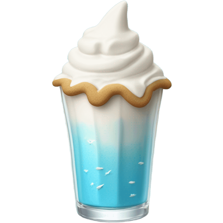 Shark cream milk shake emoji