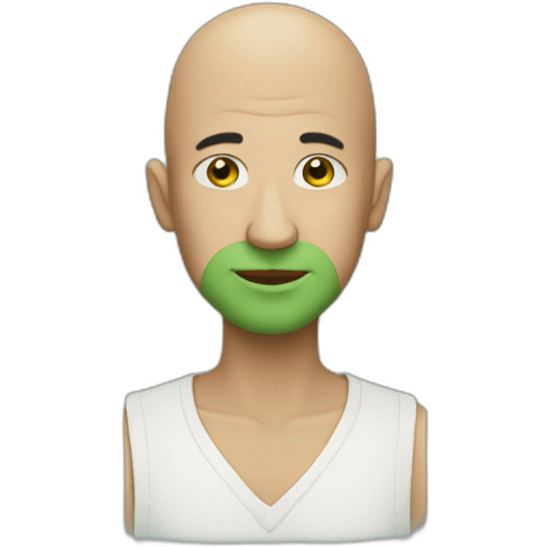 Green Bald emoji