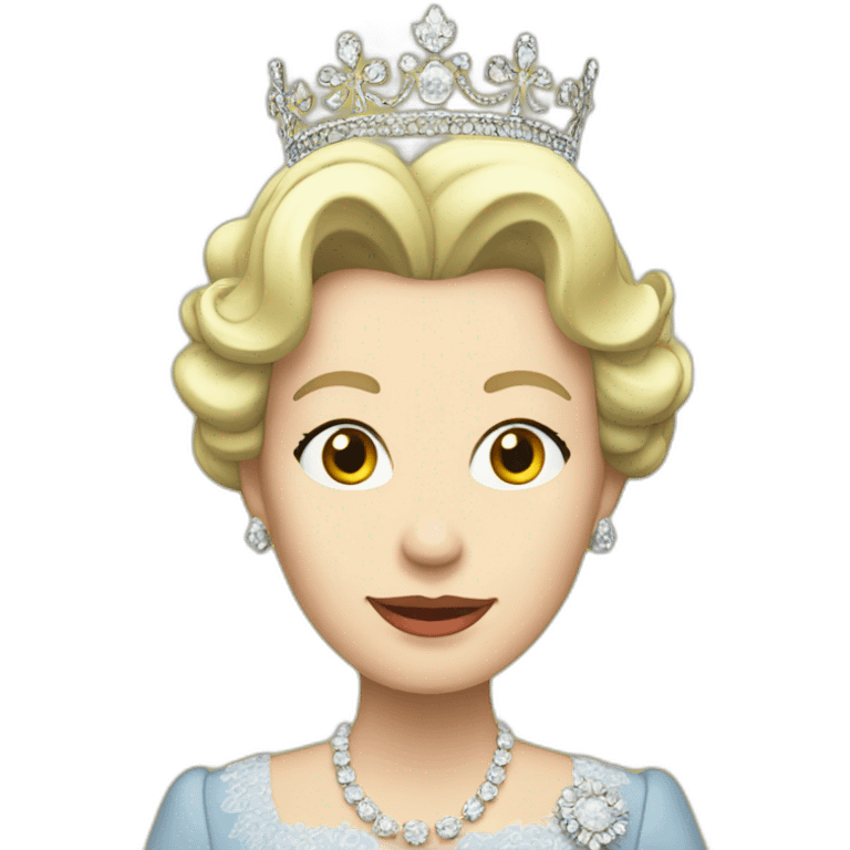 Elizabeth II in yellow emoji