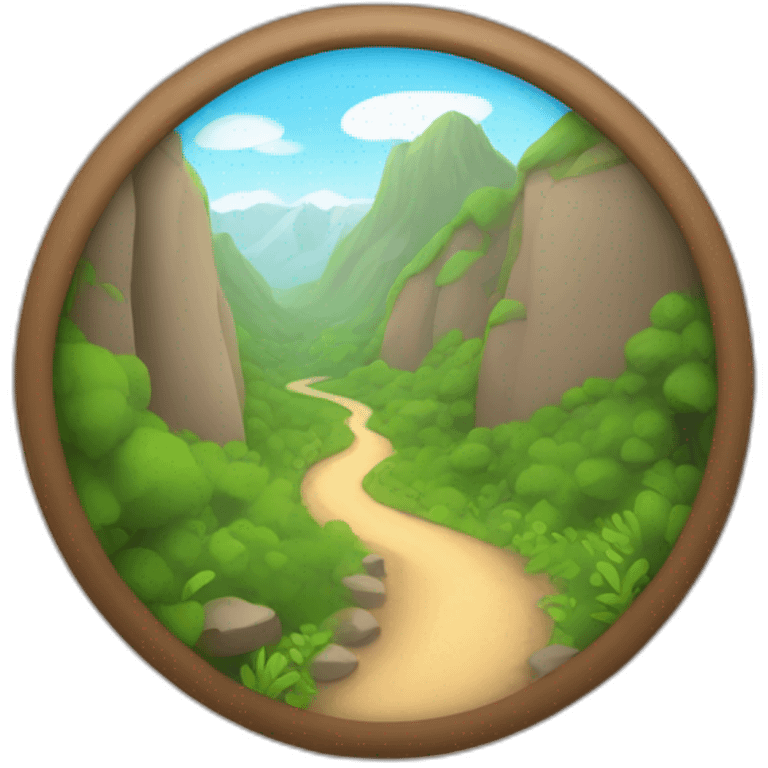 Rounded Hiking path emoji