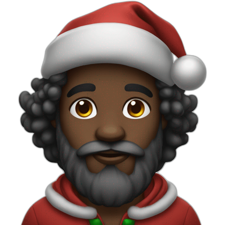 black pantherin santa claus emoji