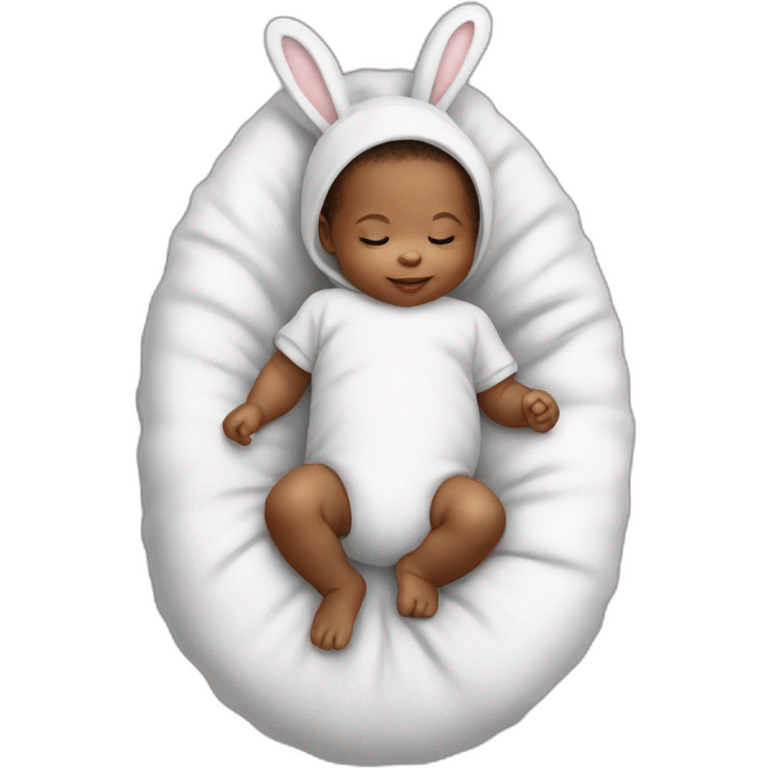 newborn in bunny costume emoji