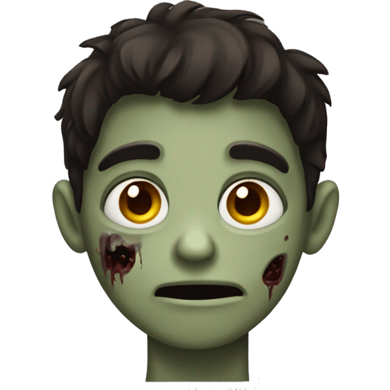 boy zombie teen with dark brown hair medium emoji