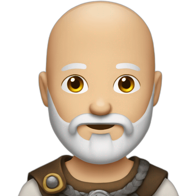 Man with bald viking beard emoji