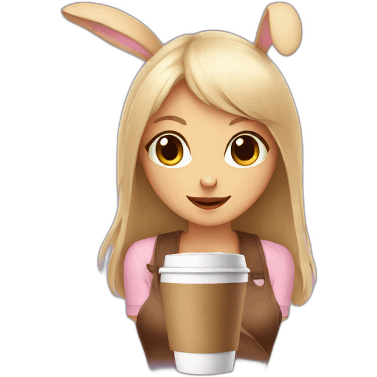 coffee bunny girl emoji