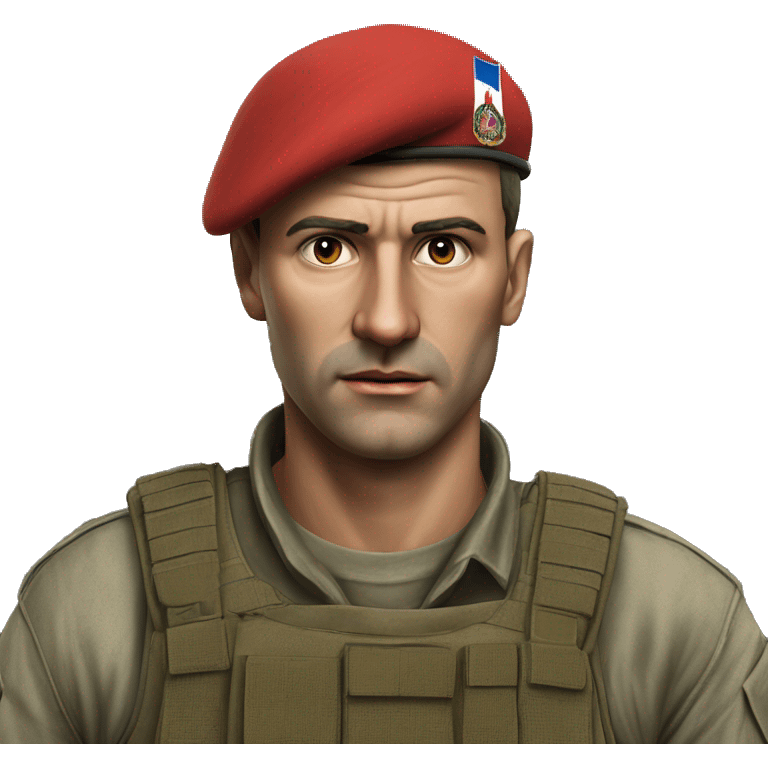 A serious Serbian resistance soldier 1990 photorealistic without helmet emoji