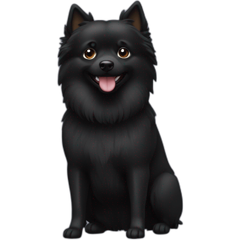 Full black spitz emoji