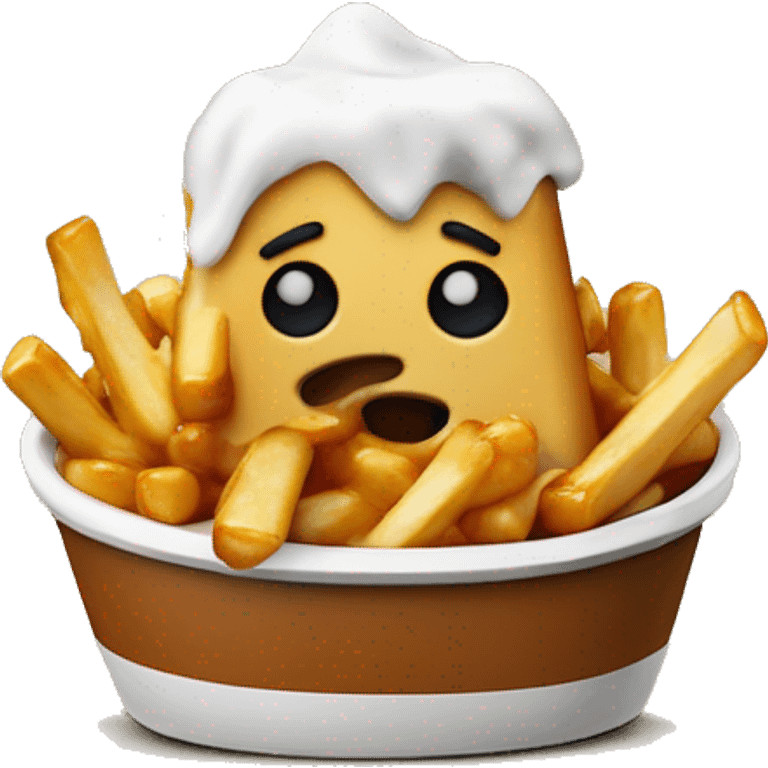 Poutine qui mange une poutine  emoji