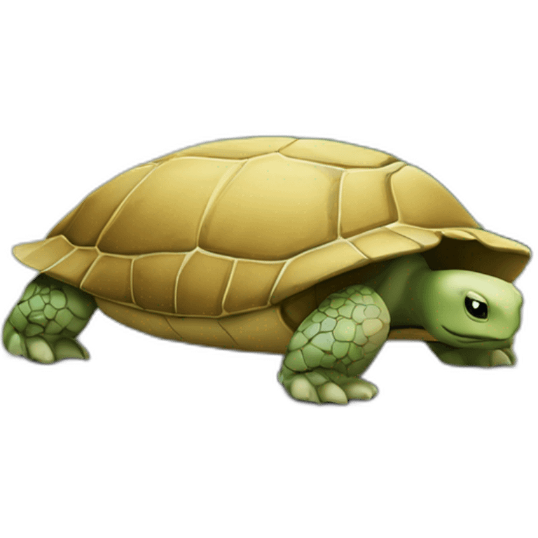 Voiture roule sur tortue qi vole emoji