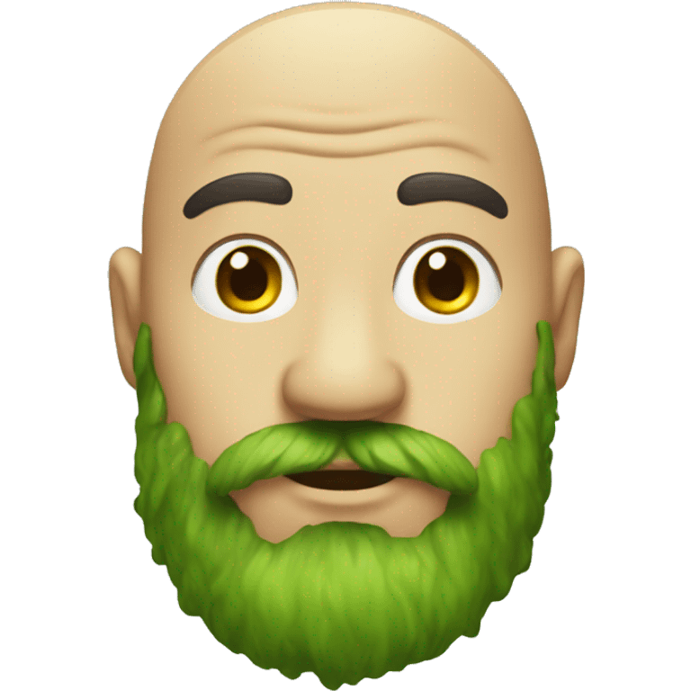 bald man with a moss beard emoji