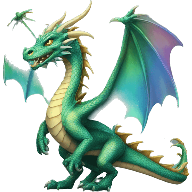 Iridescent dragon emoji