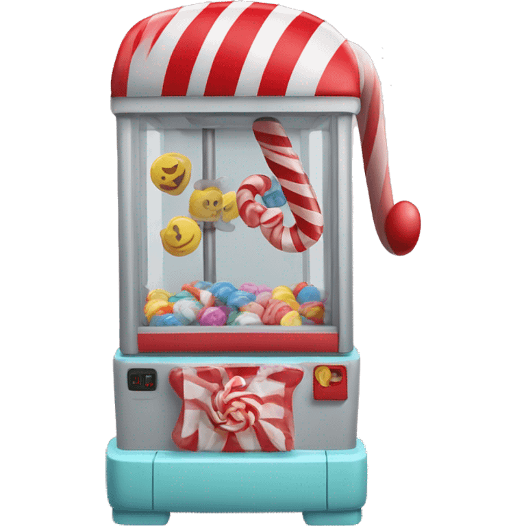 Candy cane claw machine emoji