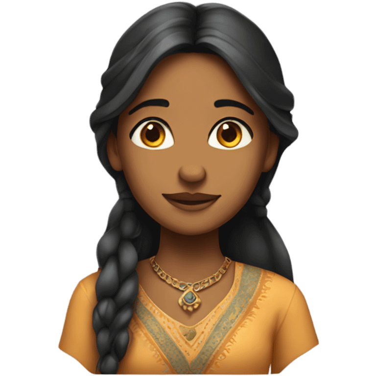 indian girl with very long hair emoji