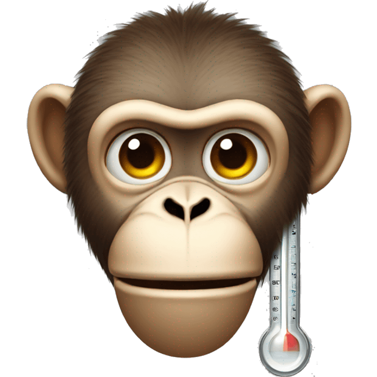 monkey face with thermometer emoji