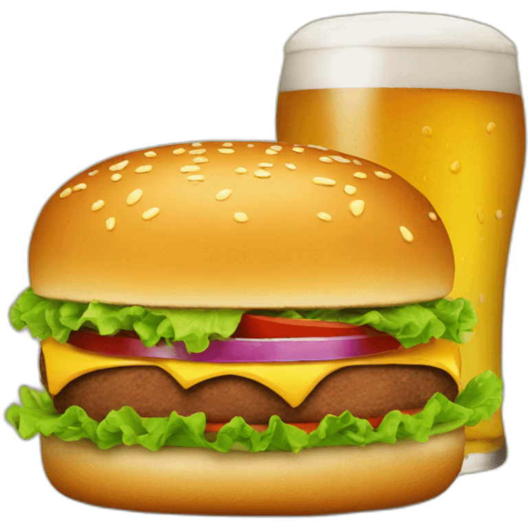 beer and burger emoji