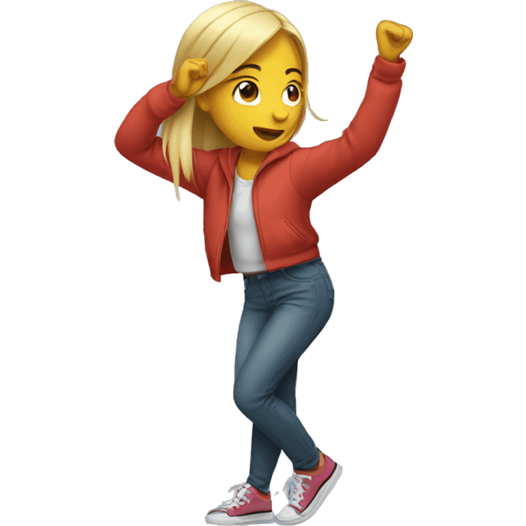 girl doing dab emoji