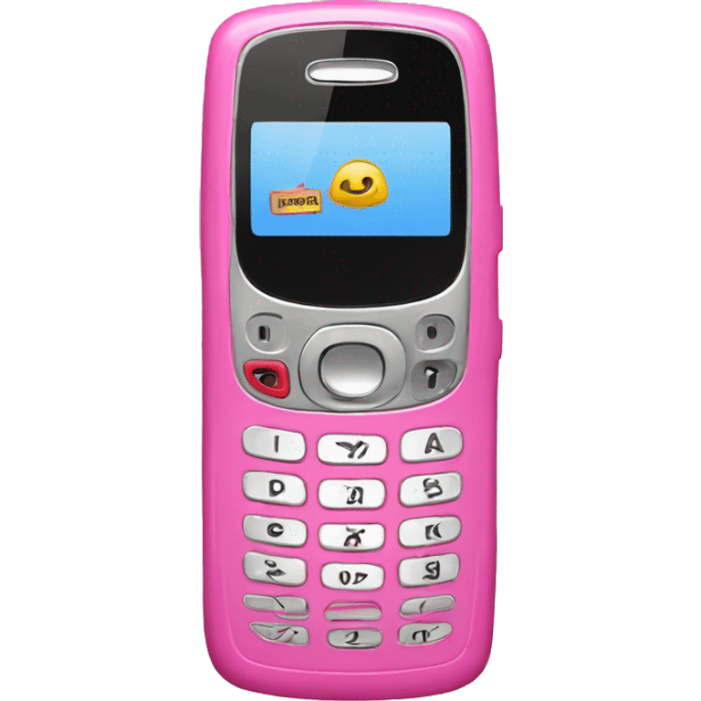 Pink flip phone emoji