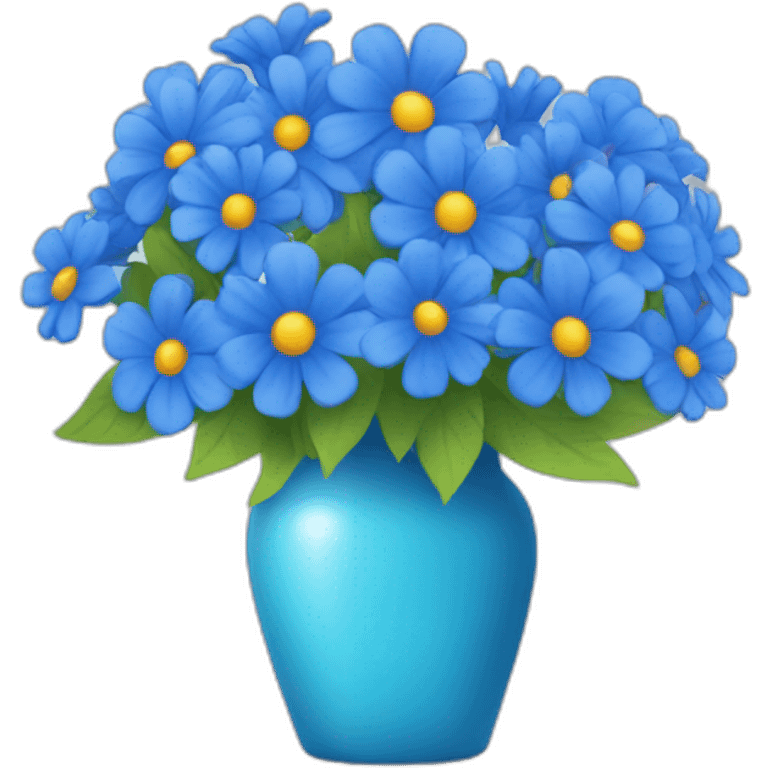 Blue flowers bouquet emoji