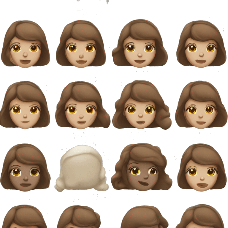 Girl brown hair white skin Christmas  emoji